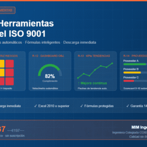herramientas excel iso 9001